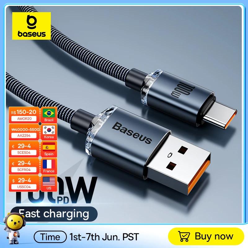 Baseus USB CŸ ̺, Realme Huawei P40 Pro, 66W   ̾, USB-C ,  ڵ, Ｚ Oneplus Poco F3 , 6A